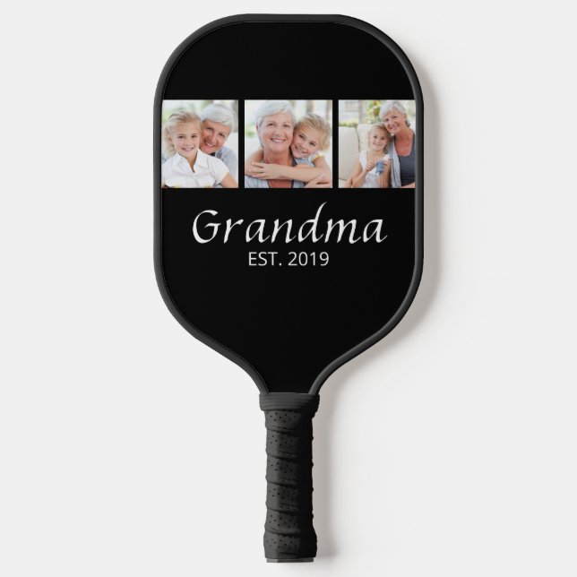 Grandma Established Photo  Pickleball Paddle (Front)