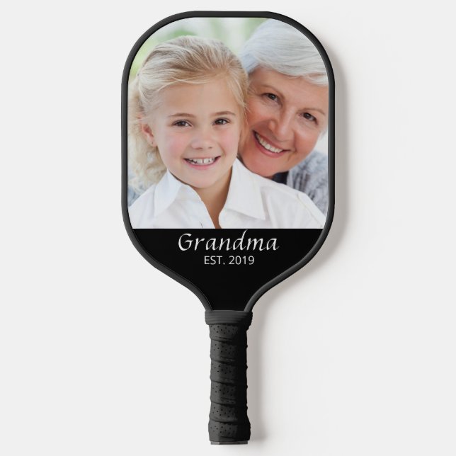 Grandma Established Photo  Pickleball Paddle (Front)