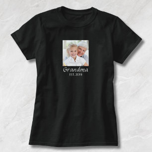 Grandma Established Photo T-Shirt
