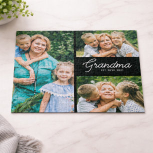 Grandma Established Script 3 Photo Jigsaw Puzzle