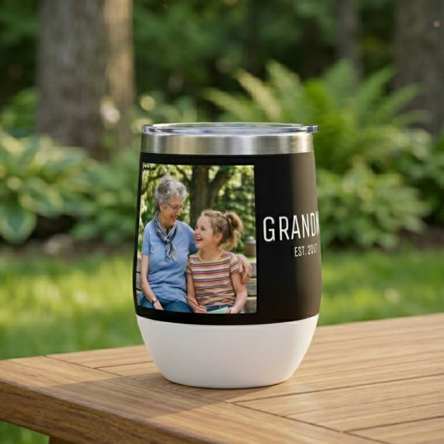 Grandma Established Script Black Photo  (Creator Uploaded)