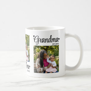 Grandma Established Script Mimi Photo Gift Coffee Mug