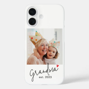 Grandma Established Script Photo iPhone 16 Case