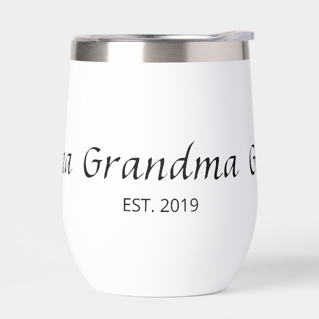 Grandma Established Typography Gift Insulated  (Left)
