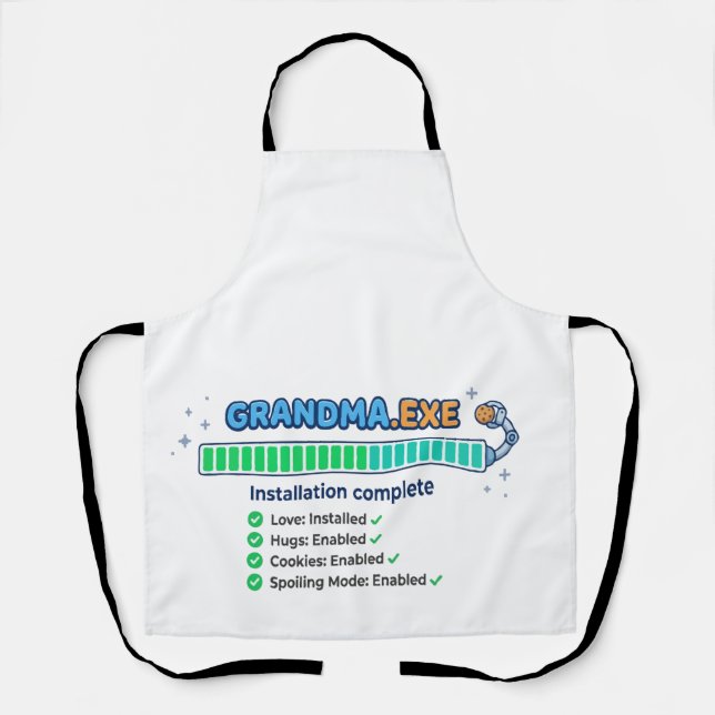 Grandma.exe Funny Grandmother Gift Apron (Front)