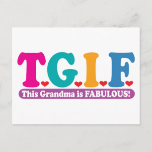 Grandma Fabulous Postcard