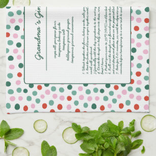 Grandma Family Recipe Holiday Tea Towel