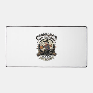 Grandma First Halloween Vintage Witch Shirt_1 Desk Mat