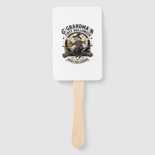 Grandma First Halloween Vintage Witch Shirt_1 Hand Fan
