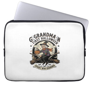 Grandma First Halloween Vintage Witch Shirt_1 Laptop Sleeve