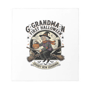 Grandma First Halloween Vintage Witch Shirt_1 Notepad