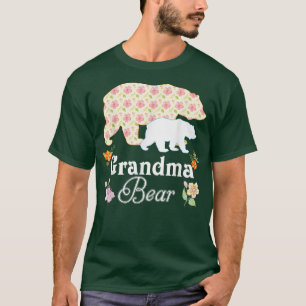 Grandma Floral Flower Bear Cute Family Mummy Grand T-Shirt
