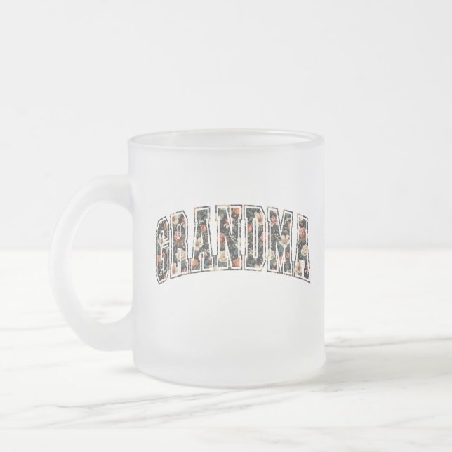 Grandma Floral Frosted Mug (Left)