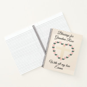 Grandma Floral Heart Notes Notebook