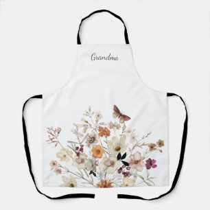 Grandma Floral Wildflower  Apron