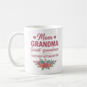Grandma for Women Mom Grandma Great Grandma Coffee Mug