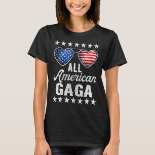 Grandma Fourth Of July  Womens All American Gaga T-Shirt
