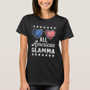 Grandma Fourth Of July Womens All American Glamma T-Shirt