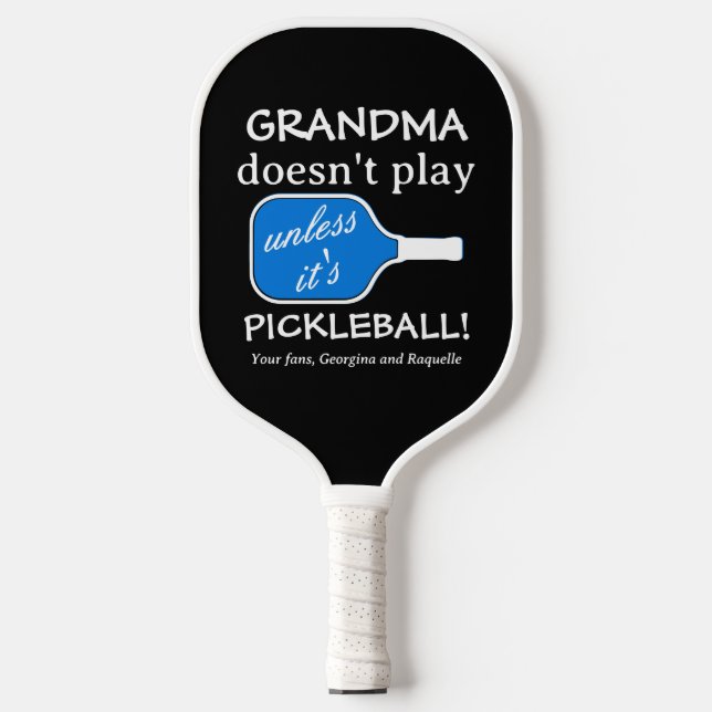 Grandma Funny Pickleball Humour Cute Fun Typograph Paddle (Front)