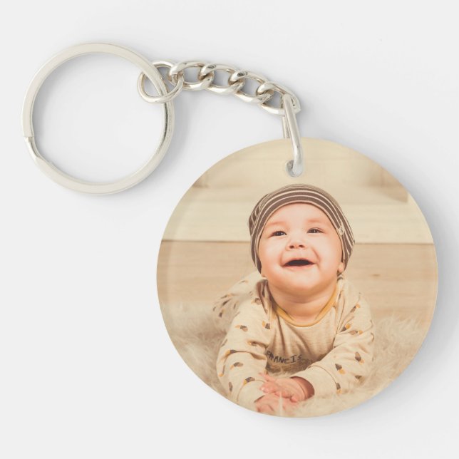 Grandma gift 2 photos template key ring (Front)