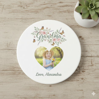 Grandma Gift Coaster - Floral Photo