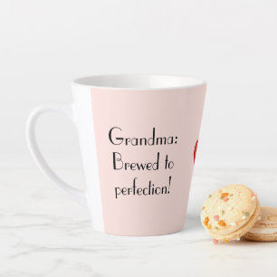 Grandma Gift From Grandkids, We Love You, Latte Mug