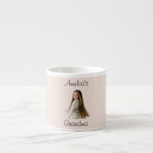 Grandma Gift – Grandchild Name & Photo -  Espresso Cup
