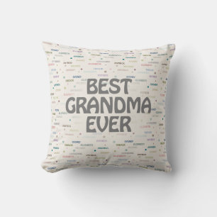 Grandma Gift Grandchildren 5-7 Names Cushion