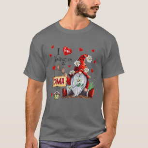 Grandma Gift - I Love Being A Oma Cute Hearts T-Shirt