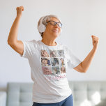 Grandma Gift | Love You Nan Photo T-Shirt<br><div class="desc">Celebrate the timeless love of a grandmother in a unique way with our Personalised Grandmother Photo T-Shirt. Uniquely designed, it features a customisable nine-picture collage template for you to infuse with your most cherished memories. What's more, it's embossed with a heart-melting 'Love You Grandma' message and the names of all...</div>