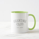 Grandma Gift Personalised Grandma Club Coffee Mug<br><div class="desc">This Personalised Grandma Gift Mug is the perfect way to show your love and appreciation for the newest member of the grandma club. Featuring a stylish grey varsity letter design with a pop of colour, and the year she became a grandma, this mug is a sentimental keepsake that she'll treasure...</div>