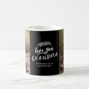 Grandma gift photo grandchild simple typography co coffee mug