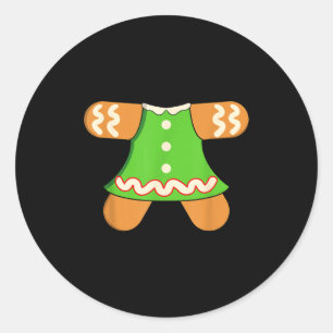 Grandma Gingerbread Man Costume Matching Christmas Classic Round Sticker