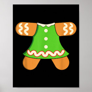 Grandma Gingerbread Man Costume Matching Christmas Poster