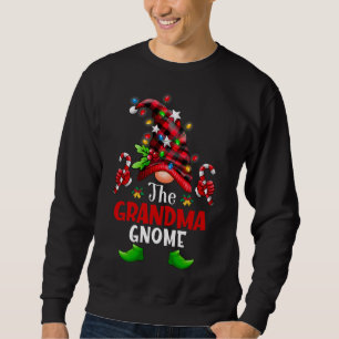 Grandma Gnome Christmas Buffalo Plaid Family Gnome Sweatshirt