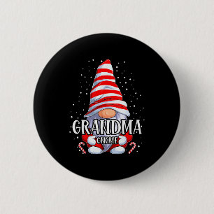 Grandma Gnome Christmas Pajamas Matching Family Gr 6 Cm Round Badge