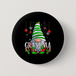 Grandma Gnome Christmas Pajamas Matching Family Gr 6 Cm Round Badge
