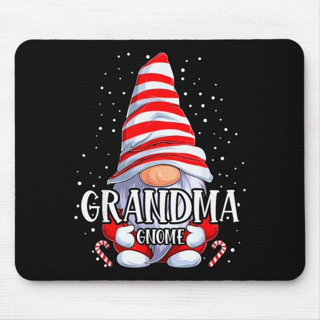 Grandma Gnome Christmas Pajamas Matching Family Gr Mouse Mat (Front)