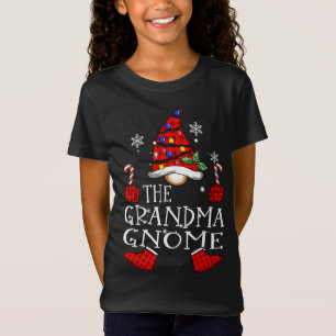 Grandma Gnome Red Plaid Matching Family Christmas T-Shirt