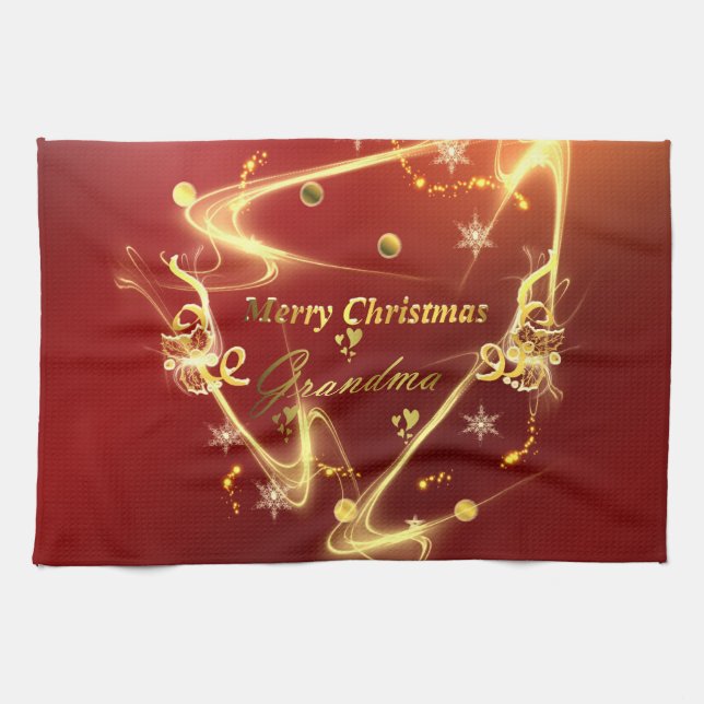 grandma golden text tea towel (Horizontal)