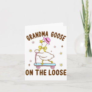 Grandma Goose On The Loose Funny Birthday Matching Card