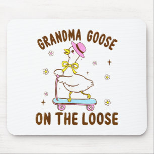 Grandma Goose On The Loose Funny Birthday Matching Mouse Mat