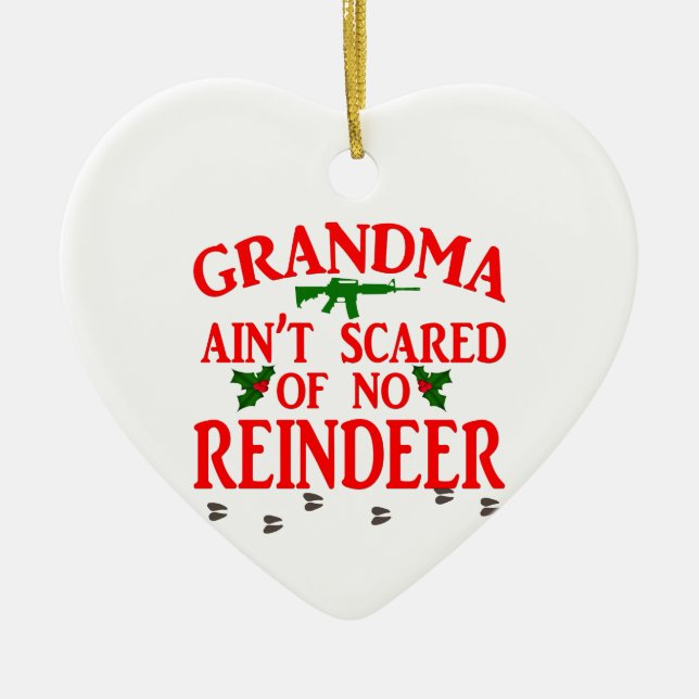 Grandma Got Ran Over Ceramic Tree Decoration (Front)