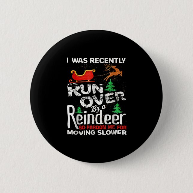 Grandma Got Run Over By A Reindeer Christmas So Pa 6 Cm Round Badge (Front)