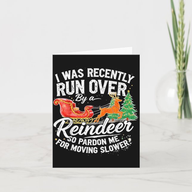 Grandma Got Run Over By A Reindeer Christmas So Pa Card (Front)