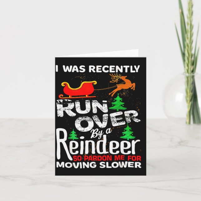 Grandma Got Run Over By A Reindeer Christmas So Pa Card (Front)