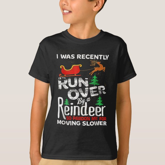 Grandma Got Run Over By A Reindeer Christmas So Pa T-Shirt (Front)