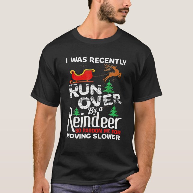 Grandma Got Run Over By A Reindeer Christmas So Pa T-Shirt (Front)