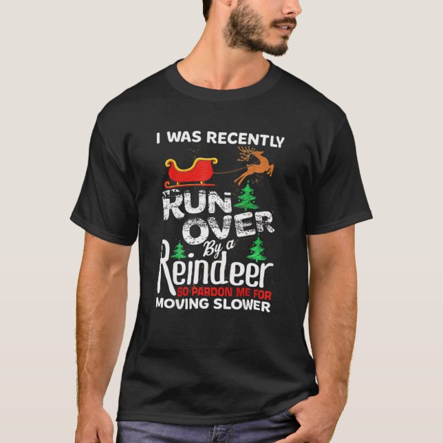 Grandma Got Run Over By A Reindeer Christmas So Pa T-Shirt (Front)