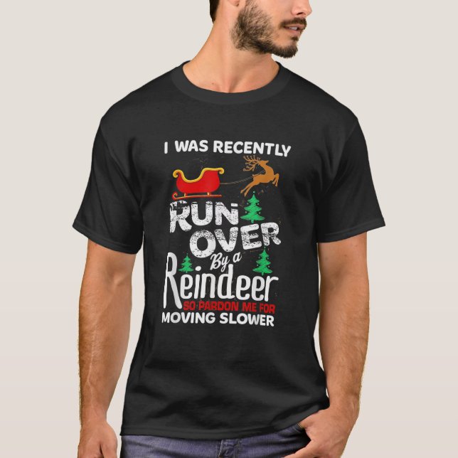 Grandma Got Run Over By A Reindeer Christmas So Pa T-Shirt (Front)